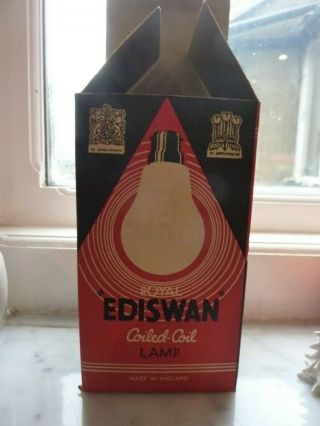 Royal Ediswan 230v 100w Vintage / Antique Filament Light Bulb - Rare / Htf