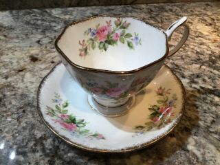 Cup And Saucer Royal Albert Fine Bone China From England.  Roses