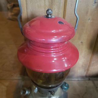 Vintage 1/51 Coleman 200 Made In USA Single Mantle Lantern RARE Red Nickel Model 3