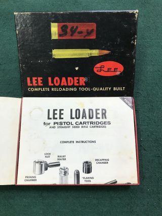 Vintage Early Lee Loader Hand Loader for 38 S&W.  Rare. 2