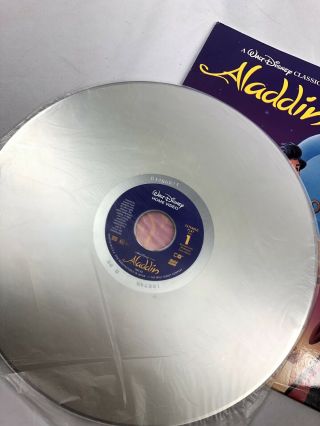' ALLADIN ' A Walt Disney Classic Stereo Laserdisc Digital Sound Rare 3