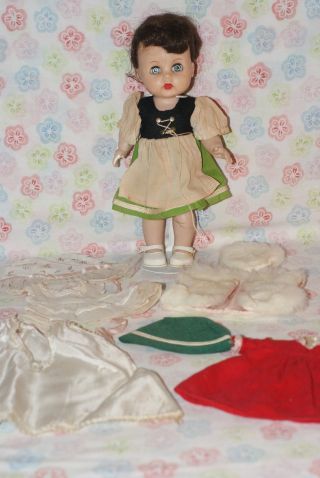 Pretty Vintage 10 " Littlest Angel R&b Hard Plastic Doll With Extra Clothes