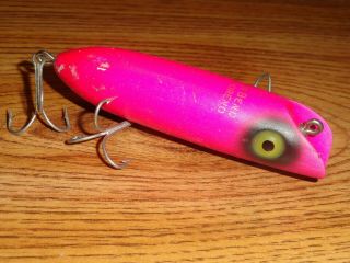 Vintage Fishing Lure Wooden South Bend Bass Oreno 973 Neon Red (nr) 1950 1 Year