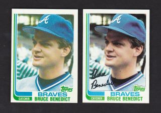 1982 Topps Pure True Blackless 424 Bruce Benedict Braves Very Rare A Sheet