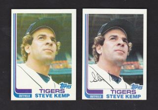 1982 Topps Pure True Blackless 670 Steve Kemp Tigers Very Rare A Sheet