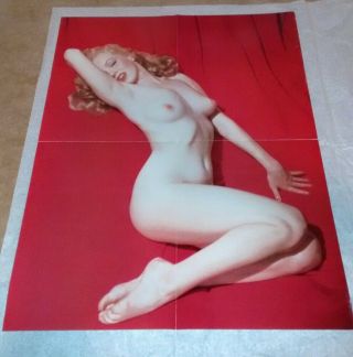 Marilyn Monroe Golden Dreams Center Fold Playboy 1953 First Edition Pin - Up Rare