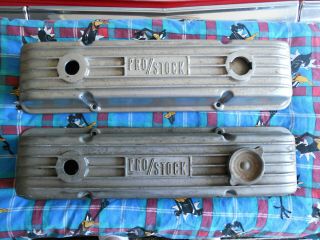 Rare Vintage Weiand Pro Stock Small Block Chevy Valve Covers Sbc
