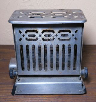 Edison Electric Hotpoint Antique Toaster Cat.  No 115t9 Chrome Drop - Side No Cord