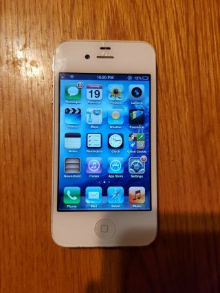 Apple Iphone 4s - 16gb - White  A1387 (cdma,  Gsm) Rare Ios 6