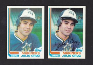 1982 Topps Pure True Blackless 130 Julio Cruz Mariners Very Rare A Sheet