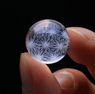 7.  6g Find Rare Natural Pretty Snowflake Phantom Quartz Crystal Sphere Ball62
