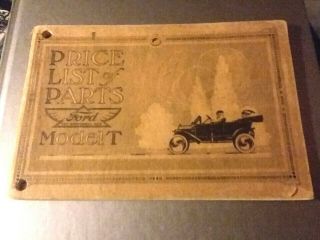 Fantastic Antique/vintage Ford 1913 Price List Of Parts For Model " T " 1909 - 1913