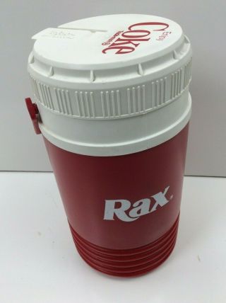 Rare Vintage Rax Restaurants Coke Igloo Drink Cooler Advertising Half Gallon