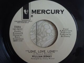 William Bonny.  Love Love Love Rare Northern Soul Mercury White Demo