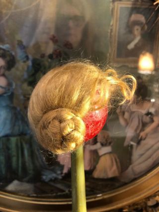Great Antique Style Vintage Gretchen Style Mohair Doll Wig