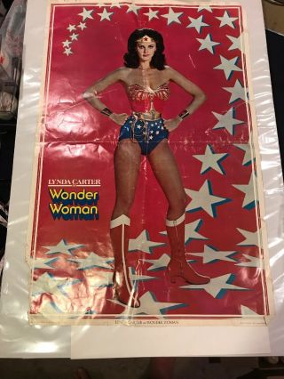 Vintage Poster Lynda Carter As Dc Comics Wonder Woman The Movie 1977 P1