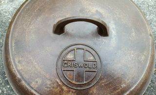 Vintage Griswold 9 Cast Iron Lid,  Self Basting Cover 1289,  Rare Roaster Lid?