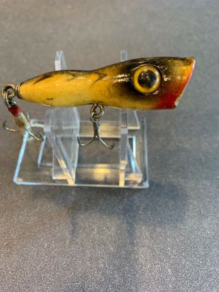 Vintage Ozark Mountain Pop Eye Wooden Lure With Glass Eye Will Combine