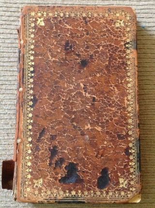 Antique 1816 Illustrated Leather Bound Book The Poems Of Oliver Goldsmith Rare