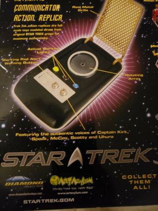 Diamond Select Toys Star Trek: The Series Classic Communicator RARE 2