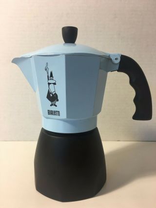 Rare Light Blue Bialetti Mukka Stove Top Espresso Coffee Percolator Maker,  120z