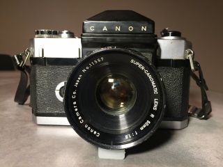 Rare Canon Canonflex Film Slr Camera,  Canon 50mm 1.  8 Lens