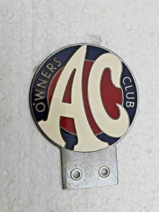 Vintage Rare A C Car Owners Club Badge