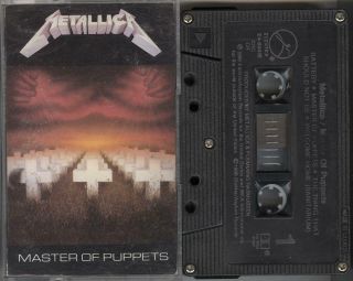 Metallica - Master Of Puppets Rare Black Tape 1986 Elektra Canada James Hetfield