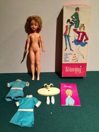 Vintage Ideal Tammy Doll With Stand,  Box,  And Booklet