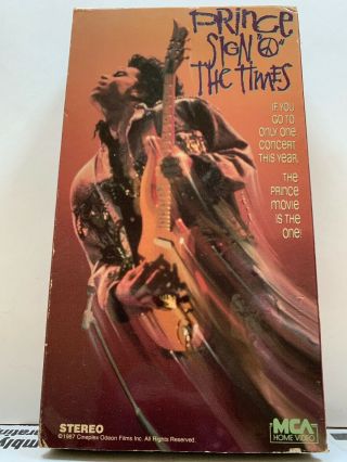 Rare Vintage 1988 Prince Sign O The Times Concert Vhs Mca Home Video Sheila E