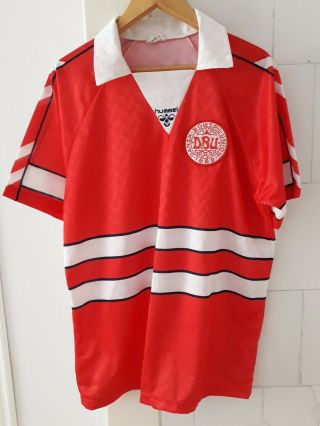 1988 - 1990 Denmark Hummel Home Football Shirt Xl Extra Large Retro Vintage Rare