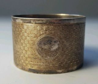 Vintage Art Deco Sterling Silver Napkin Ring - F.  G.  Rose Birmingham 1927