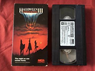 Halloween III Season of the Witch VHS Rare MCA release,  Not A Rental 3