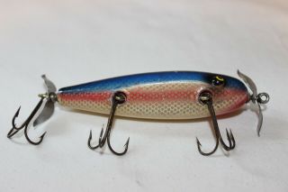 Vtg 40s Paw Paw 1500 Young Wounded Minnow 3 5/8 " Wood Fishing Lure Tough Color