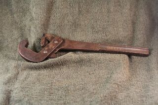 Rare Vintage Sheffy Mfg.  Co.  Patented 1896 Quick Adjust Pipe Wrench Old Tool