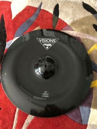 Paiste Visions 20 " Nova Black China Rare Cymbal Hard Find Sounds Awesome