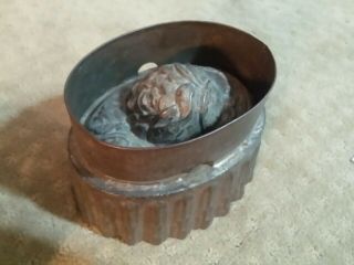 Antique Copper & Tin Rose Food Mold
