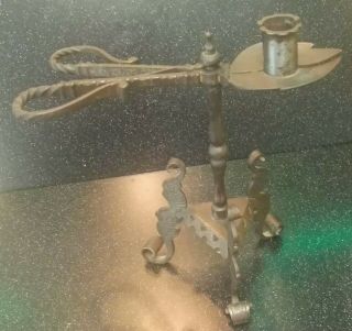 Extremely Rare 18th Century Iron Candlestick