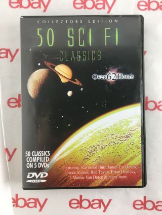 Collectors Edition 50 Sci Fi Classics Science Fiction 5 Dvds 62 Hours Rare