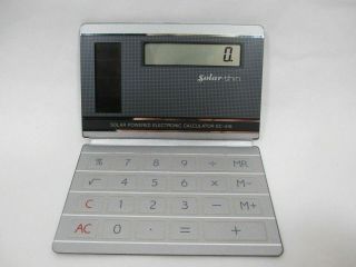 Vintage Radio Shack Solar Thin EC - 418 Solar Powered Electronic Calculator RARE 2