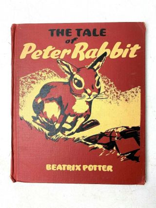 Vintage " The Tale Of Peter Rabbit " By Beatrix Potter Rare 1950 Book