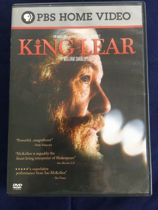 King Lear Dvd Out Of Print Rare Ian Mckellen / William Shakespeare Pbs Oop