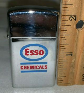 Antique Esso Chemical Gas Oil Station Co Car Auto Zippo Lighter Vintage Tobacco