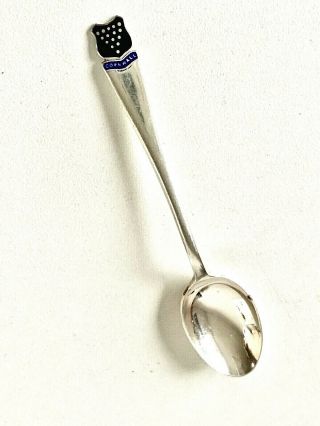 Vintage Sterling Silver Langstone Bernard Instone Enamel Cornwall Spoon