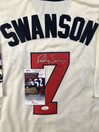 Dansby Swanson Signed Atlanta Braves Jersey JSA 7 MLB Star RARE 2