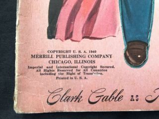 Vintage 1940 Gone With the Wind Paper Dolls - Merrill - UNCUT 2