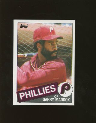 1985 Topps Mini 235 Garry Maddox Philadelphia Phillies Blank Back Rare