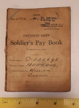 Rare Wartime " 1945 Canadian Army Soldier 