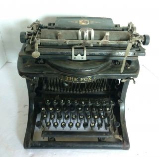 Antique Rare 1901 Fox No 3 Understrike Typewriter Grand Rapids Mich