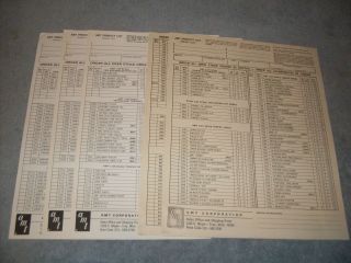 Vintage 1970 & 1971 Amt Price List / Order Forms 70 71